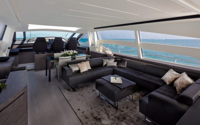 Pershing 82 main deck