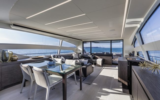 Pershing 82 main deck